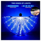 Belly Dance LED Angel Wings,Bar Belly Dance Light Up Stage Wear 360 Degrees Performance Props LED Wing for Women