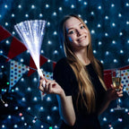 (Pack of 4)Flashing Fiber Optic Wand Light Up Stick LED White Long Glow Sticks with 3 Light Modes Glow Party Supplies for Wedding Birthday Bridal Shower Concerts Clubs