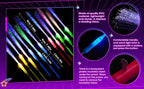 (Pack of 4)Flashing Fiber Optic Wand Light Up Stick LED White Long Glow Sticks with 3 Light Modes Glow Party Supplies for Wedding Birthday Bridal Shower Concerts Clubs
