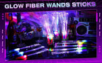 (Pack of 4)Flashing Fiber Optic Wand Light Up Stick LED White Long Glow Sticks with 3 Light Modes Glow Party Supplies for Wedding Birthday Bridal Shower Concerts Clubs