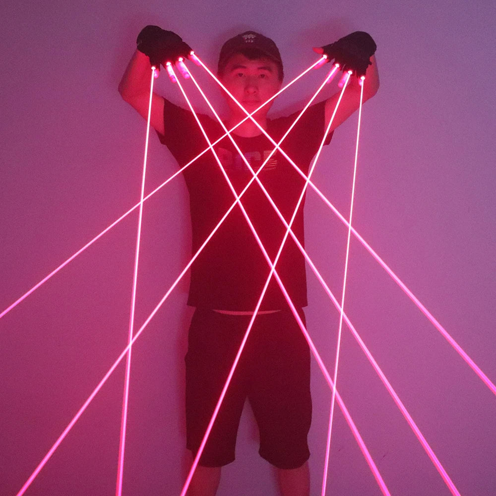 Green Laser Gloves for Rave & Dance Shows Multi-Beam Green Laser Gloves | Zyoz