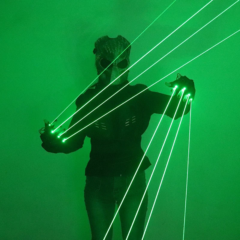 Green Laser Gloves for Rave & Dance Shows Multi-Beam Green Laser Gloves | Zyoz Main image