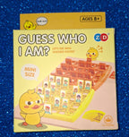 Guess Who Game, Who Am I Game, 96 Cards with Personality Pattern, Guessing Game for Family and Friends, Family-Friendly Game, Yellow and Orange Two Chessboard Edition, Guess Who Games