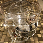 Cosmetic Jewelry Box Creative Transparent PS Acrylic Four-Layer Circular Rotating Desktop Storage Box