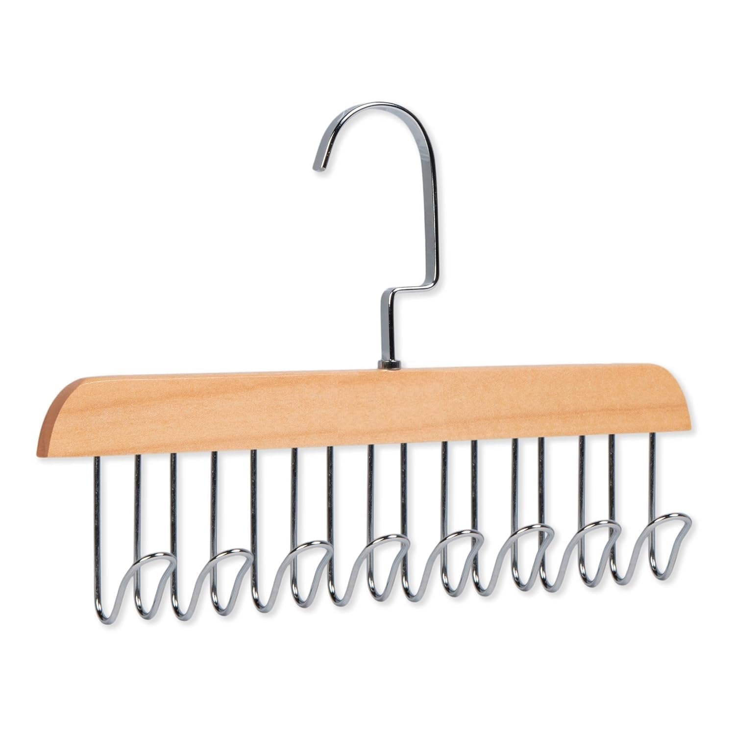 ZYOZ Multi Purpose 8 Hook Wooden Hanger for Clothes Storage, Space Saving Closet Organizer, Rotating Hook Hanger for Shirts, Pants, Accessories, Wardrobe Storage Solution (Pack of 1) Main image
