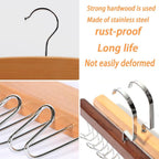 Multi Purpose 8 Hook Wooden Hanger for Clothes Storage, Space Saving Closet Organizer, Rotating Hook Hanger for Shirts, Pants, Accessories, Wardrobe Storage Solution (Pack of 1)