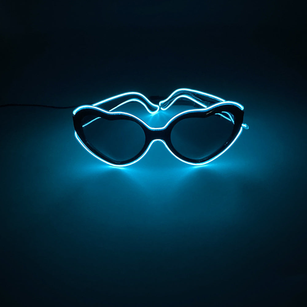 ZYOZ LED Heart shape Party Goggles Night Events EL wired Partywear Glasses RAVE READY
