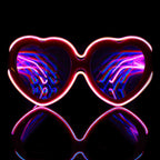 ZYOZ LED Heart shape Party Goggles Night Events EL wired Partywear Glasses RAVE READY