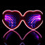 ZYOZ LED Heart shape Party Goggles Night Events EL wired Partywear Glasses RAVE READY