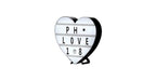 Heart-Shaped LED Cinema Light Box- Pink LED Changable Light Sign with 192pcs Letters Numbers Symbols Emojis to Create Personalized Messages Home Decors (USB & Battery Powered)