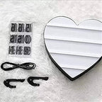 Heart-Shaped LED Cinema Light Box- Pink LED Changable Light Sign with 192pcs Letters Numbers Symbols Emojis to Create Personalized Messages Home Decors (USB & Battery Powered)