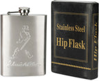 Stainless Steel 7 Oz  Liquor Hip Flask and Wine Whiskey Vodka Alcohol Drinks Pocket Bottle for Men Women ( 7 OZ)