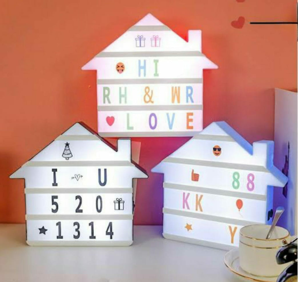 LED Message Light Box Create Your Own Countdowns Messages Or Reminders Card Wall Mount Lightbox For Room Office & Parties Decoration, Party Supplies, Rooms Decorating Items, Battery Power Lightboxes, Birthday Wedding Anniversary Decorative Item & Gift