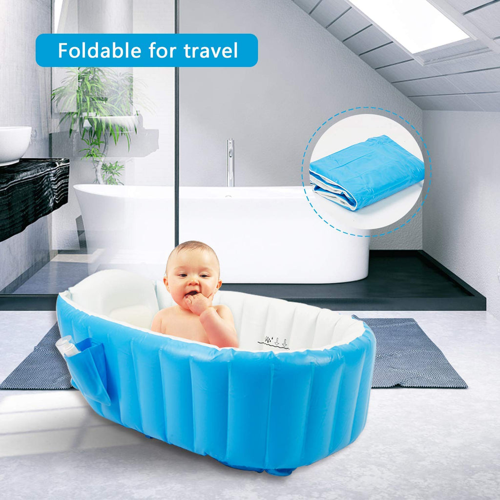 Fayleeko Baby Inflatable Bath tub | Portable Baby Bath Tub for 0 to 5 Years | Non Slip Travel Swimming Pool for Kids with Air Pump