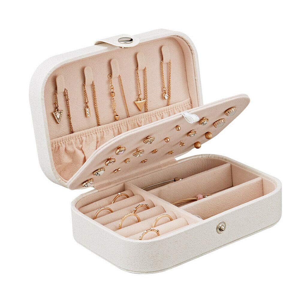 Mini Jewelry Travel Case Small Travel Jewelry Organizer Portable Jewelry Box Travel Mini Storage Organizer Portable Display Storage Box For Rings Earrings Necklaces Gifts, Multicolor Secondary image