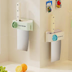 2-in-1 Wall-Mounted Knife Holder with Built-in Sharpener | Integrated Ceramic Sharpening Stone with Magnetic Blade Holder | Space Saving No-Drill Adhesive Tool for Kitchen, Scissors- 1 PC
