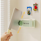 2-in-1 Wall-Mounted Knife Holder with Built-in Sharpener | Integrated Ceramic Sharpening Stone with Magnetic Blade Holder | Space Saving No-Drill Adhesive Tool for Kitchen, Scissors- 1 PC