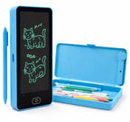 2 in 1 LCD Writing Pad Pencil Box for Kids | Large Storage Smart Pencil Case with Erase Button | Drawing Tablet for Boys Girls School Use