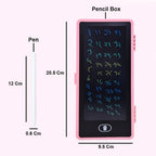 2 in 1 LCD Writing Pad Pencil Box for Kids | Large Storage Smart Pencil Case with Erase Button | Drawing Tablet for Boys Girls School Use
