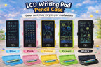2 in 1 LCD Writing Pad Pencil Box for Kids | Large Storage Smart Pencil Case with Erase Button | Drawing Tablet for Boys Girls School Use
