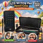 2 in 1 LCD Writing Pad Pencil Box for Kids | Large Storage Smart Pencil Case with Erase Button | Drawing Tablet for Boys Girls School Use