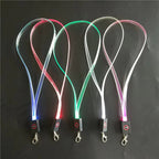 LED Carnival Cruise Lanyard Light Up Flashing Neon Necklace with ID Badge Key Card Holder Heavy Duty VIP Bright Cool Neck Lanyards for Women Men Kids Disney Disneyland Cruise Gifts