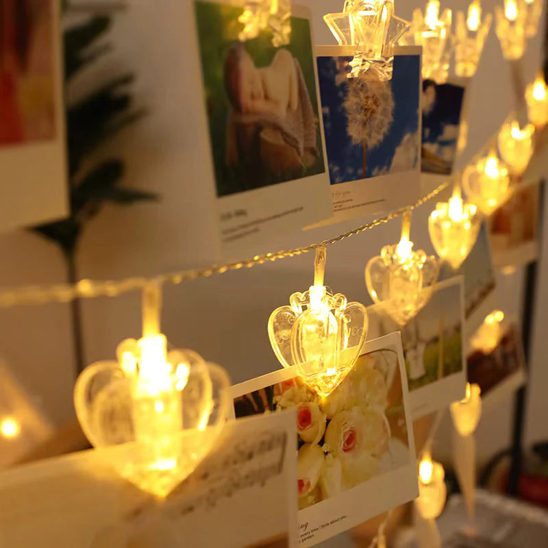 LED Photo Clip String Lights USB – Photo Hanging LED Lights & Decorative LED String Lights for Bedroom, Wedding & Valentine – 3M