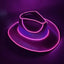 ZYOZ LED Light Up Cowboy Hat, Glow in the Dark Hat, Rave Festival Costume, Party Hat, Western Neon Cowboy Hat