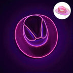 LED Light Up Cowboy Hat, Glow in the Dark Hat, Rave Festival Costume, Party Hat, Western Neon Cowboy Hat