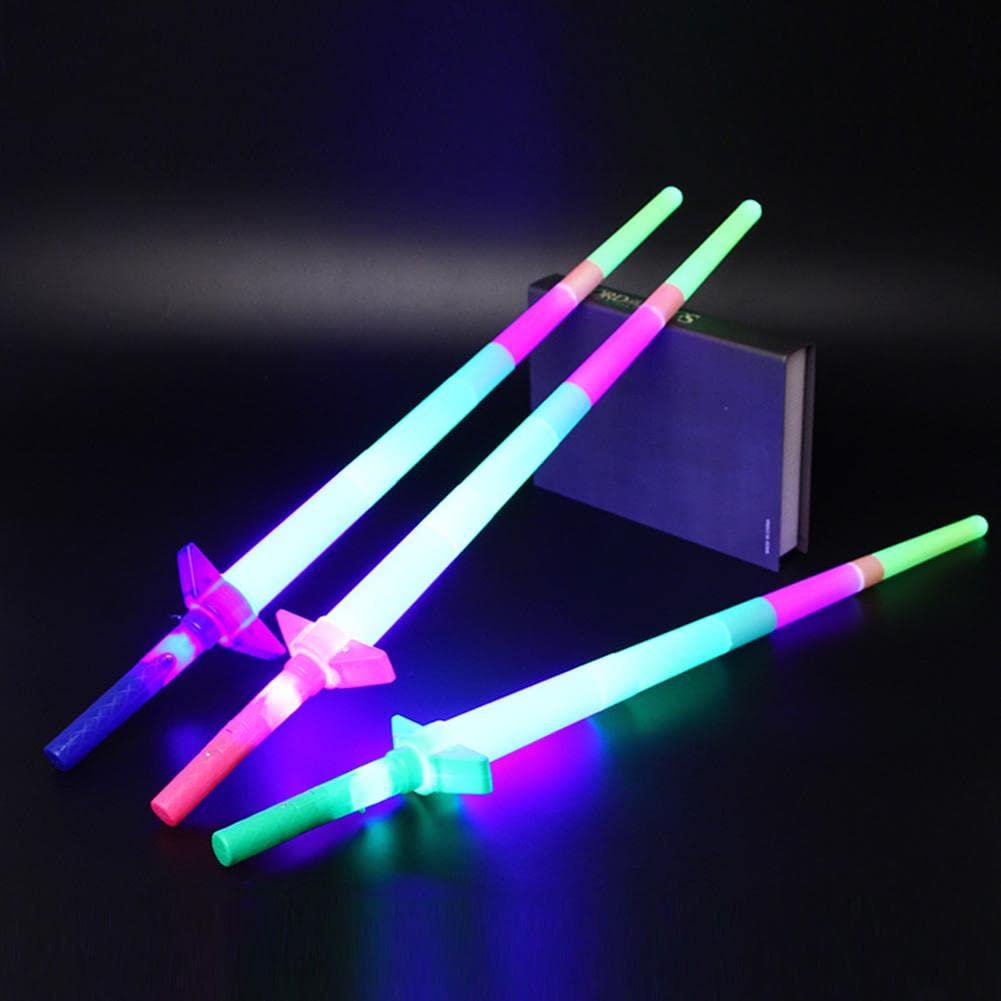 Light Up Talwar for Kids | Expandable LED Laser Sword Toy with Glow in The Dark Lights | Fun Dress-Up & Costume Accessory for Boys & Girls | Safe Flashing Toy Sword for Pretend Play