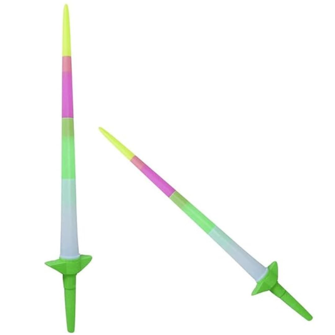 Light Up Talwar for Kids | Expandable LED Laser Sword Toy with Glow in The Dark Lights | Fun Dress-Up & Costume Accessory for Boys & Girls | Safe Flashing Toy Sword for Pretend Play