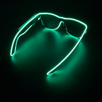 Zyoz™ Wireless LED Light-Up Glasses – Neon EL Wire Party & Festival Glasses (black Lance)