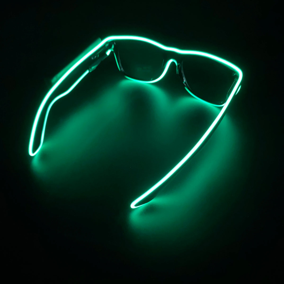 Zyoz™ Wireless LED Light-Up Glasses – Neon EL Wire Party & Festival Glasses (black Lance)