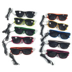 Zyoz™ Neon EL Wire Light-Up Sunglasses – Wired Battery Pack Party & Rave Glasses