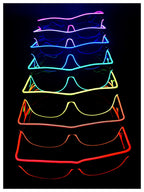 ZYOZ LED Glasses with Clear Lens & Light Up Wire | Party, DJ & Festival Eyewear