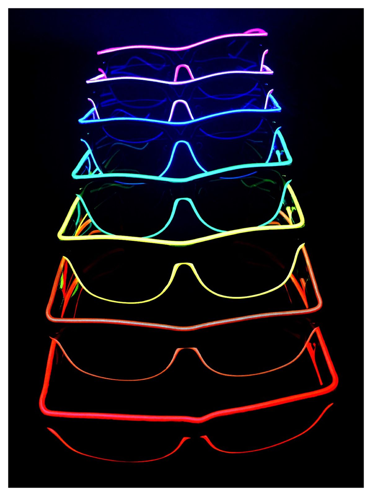 ZYOZ LED Glasses with Clear Lens & Light Up Wire | Party, DJ & Festival Eyewear