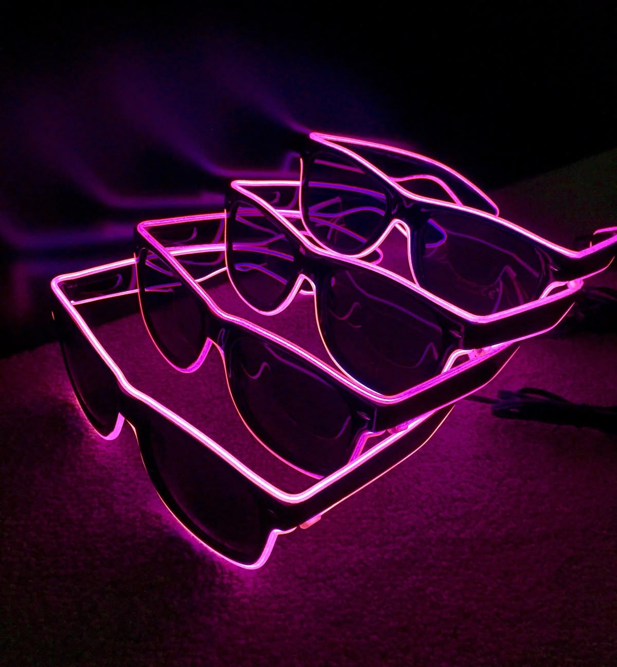 ZYOZ LED Glasses with Clear Lens & Light Up Wire | Party, DJ & Festival Eyewear