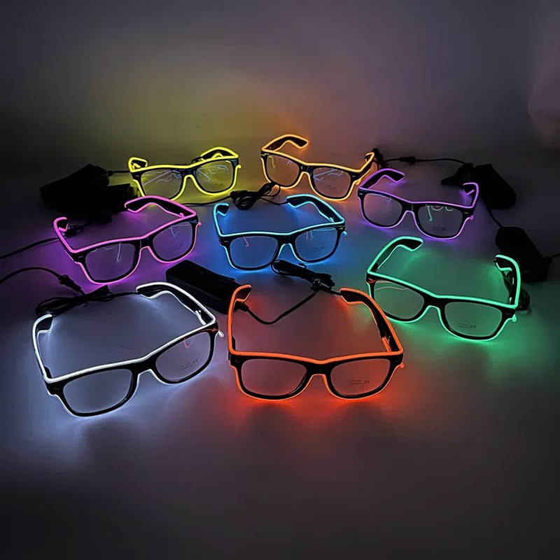 ZYOZ LED Glasses with Clear Lens & Light Up Wire | Party, DJ & Festival Eyewear