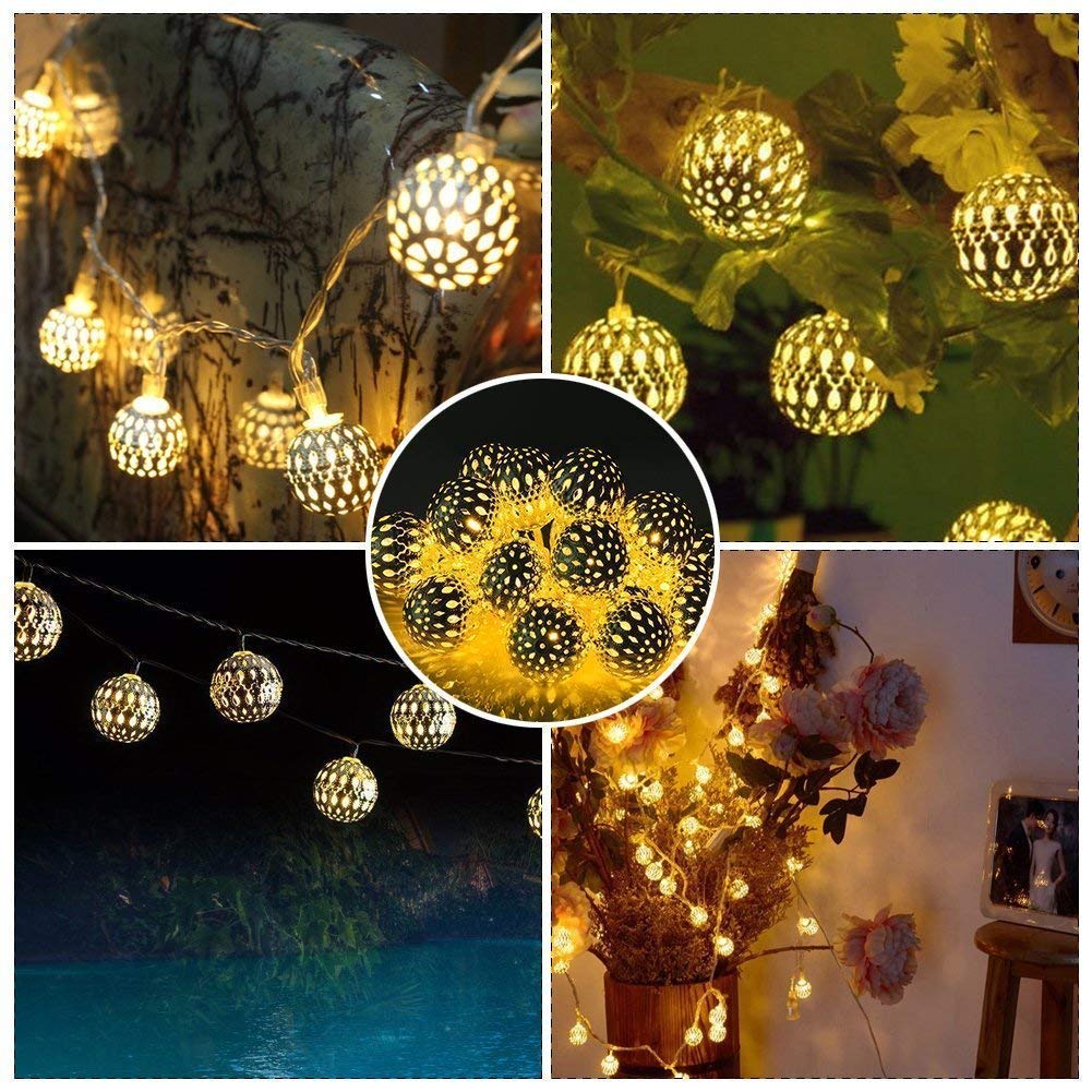 ZYOZ 3mtr 14 Bulbs String Globe Lights for Christmas Festival Party Garden Home Decoration Lighting for Diwali Christmas Navratri Decorative Dussehra