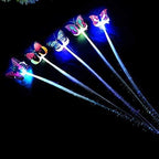Hair Flash Braid Light Up Butterfly Flashing Fashion Light Up Optic Fiber Creative Led Braid Party Hair Accessories For Women (set of 5)