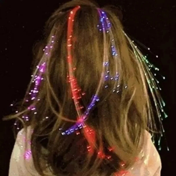 Hair Flash Braid Light Up Butterfly Flashing Fashion Light Up Optic Fiber Creative Led Braid Party Hair Accessories For Women (set of 5)