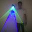 Blue Rotating Laser Gloves LED Palm Gyro Whirlwind Finger Lamp Handheld Cannon DJ Dancing Club Tunnel Effect Party Novelties