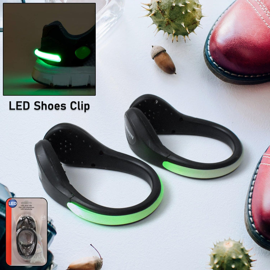 LED Shoe Clip Lights Pack of 2 Reflective Safety Night Running Gear for Runners Joggers Bikers Walkers Color Changing RGB Strobe Modes and Steady Color Flash Mode Water Resistant