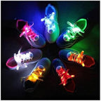 High Visibility Soft Nylon Light Up Shoelace with 3 Modes for Night Safety Running Biking, Or Cool Disco Party, Cosplay, Hip-hop Dance (1 Pair)