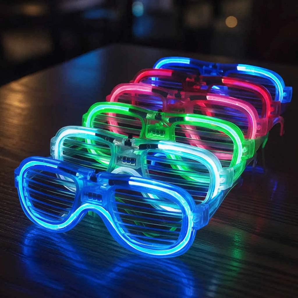 Zyoz  LED Shutter Glasses Aviator Style – Neon Light Up Rave Shades