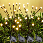 ZYOZ Firefly Solar Garden Lights Outdoor: Waterproof 8 LED Vibrant Starburst Swaying Lights, Solar Powered for Planter Decoration