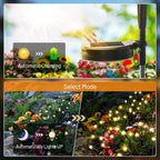 ZYOZ Firefly Solar Garden Lights Outdoor: Waterproof 8 LED Vibrant Starburst Swaying Lights, Solar Powered for Planter Decoration