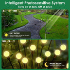 ZYOZ Firefly Solar Garden Lights Outdoor: Waterproof 8 LED Vibrant Starburst Swaying Lights, Solar Powered for Planter Decoration
