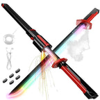 ZYOZ COSPLAY LED Sword with Mist Spray Mode, Flowing Dazzling Lights | Realistic Sound Effects, Powerful Battery | Full Protective Cover for Kids Role Play (Color As Per Stock)