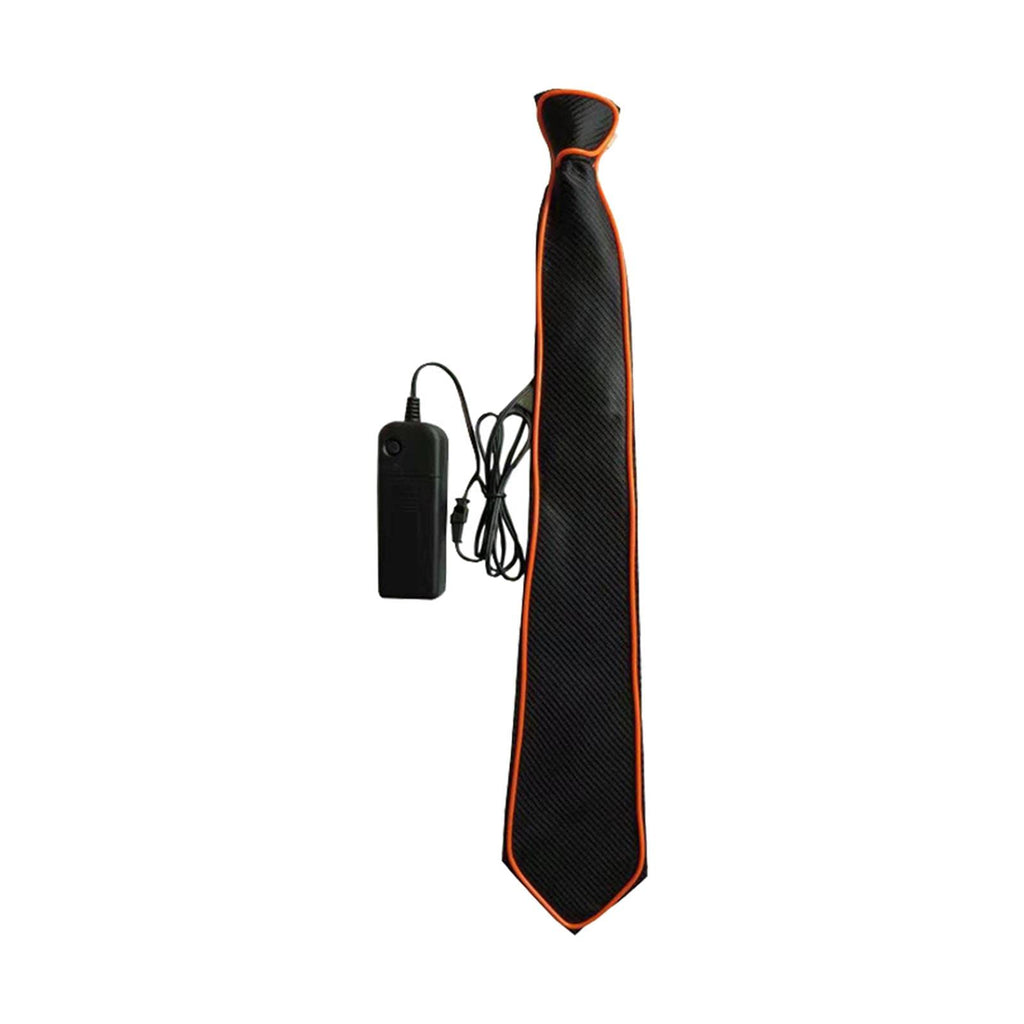 Light Up LED Neck Tie for Men, Glow in the Dark LED Necktie, Light Up LED Neon Ties, Costume Accessory for Rave Party, Night Show, Pack of 1(random colour)